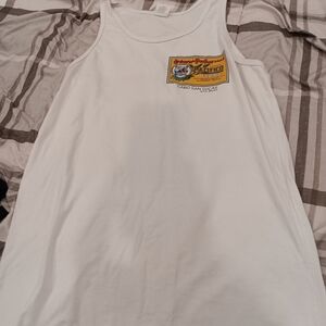 White Tank Top with Graphic Print